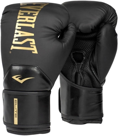 Everlast Elite 2 Boxhandschuhe, Schwarzgold (in verschiedenen Größen erhältlich)