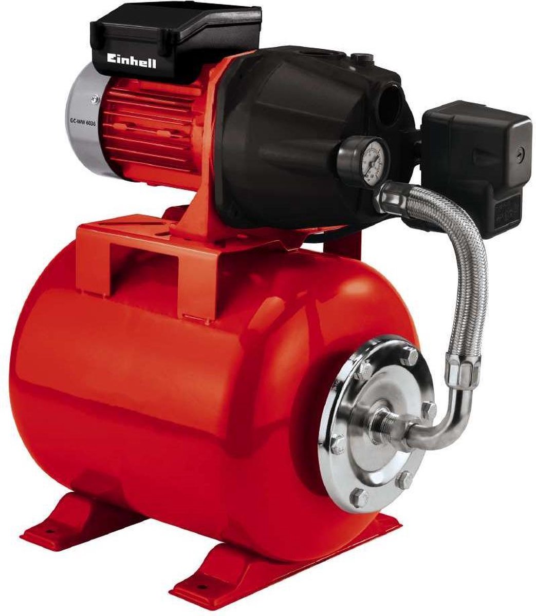 Einhell elektrische Druckerhöhungspumpe GC-WW 6036 – 600 W – 3600 l·h – 4 bar – Druckbehälterinhalt: 20 l – max. Förderhöhe: 40 m