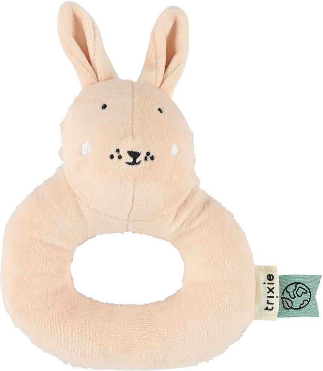 Trixie Rassel – Mrs. Hase – weiches Babyspielzeug mit Knistergeräusch – Sinnesspielzeug – ab 3 Monaten