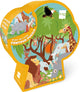 Kratzkonturpuzzle – Safari – 58,15 x 28,95 cm – 60 Teile – 4 Jahre
