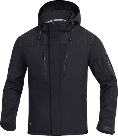 Ardon Arbeits-Outdoor-Ausrüstung Ardon 4tech Softshelljacke | meine Herren | schwarz | l | Hochgradig wasserabweisende und atmungsaktive Arbeitsjacke mit abnehmbarer Kapuze