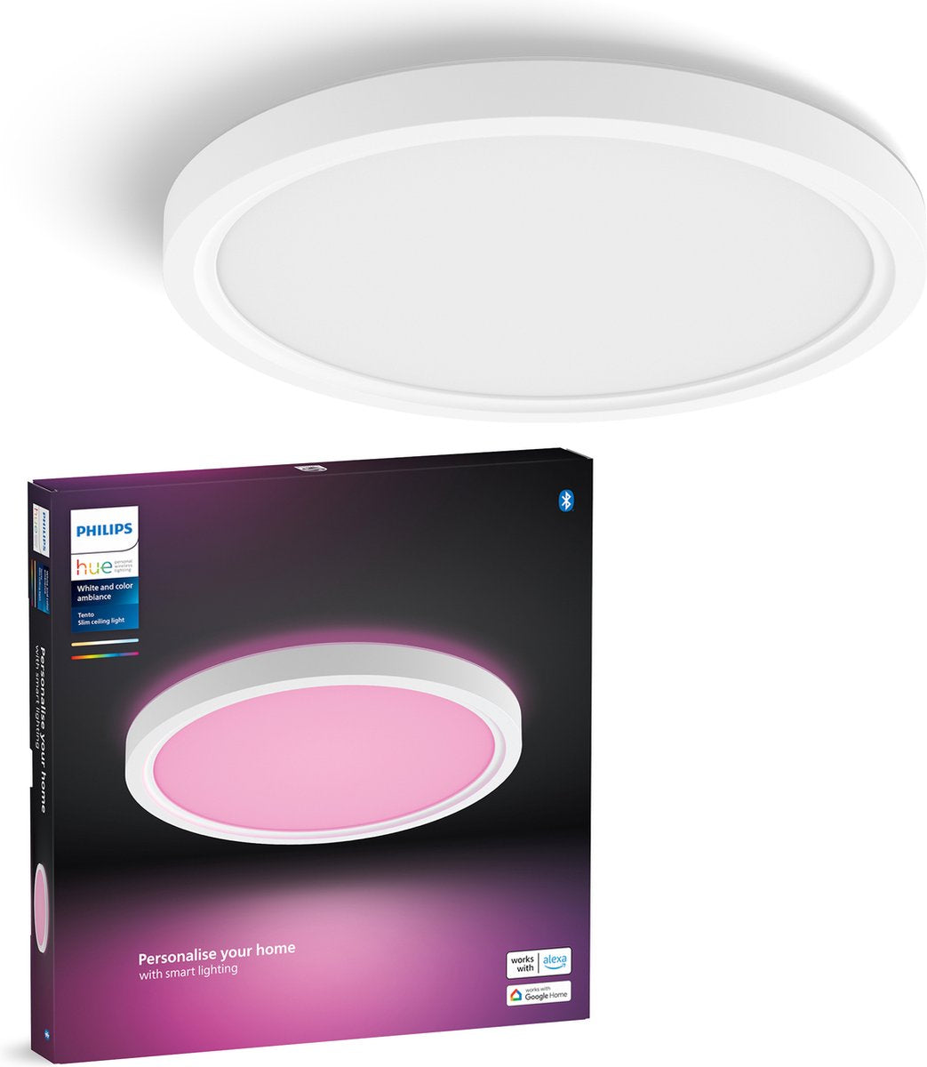 Philips Hue Tento Deckenleuchte – weißes und farbiges Licht – rund – weiß – ø30 cm