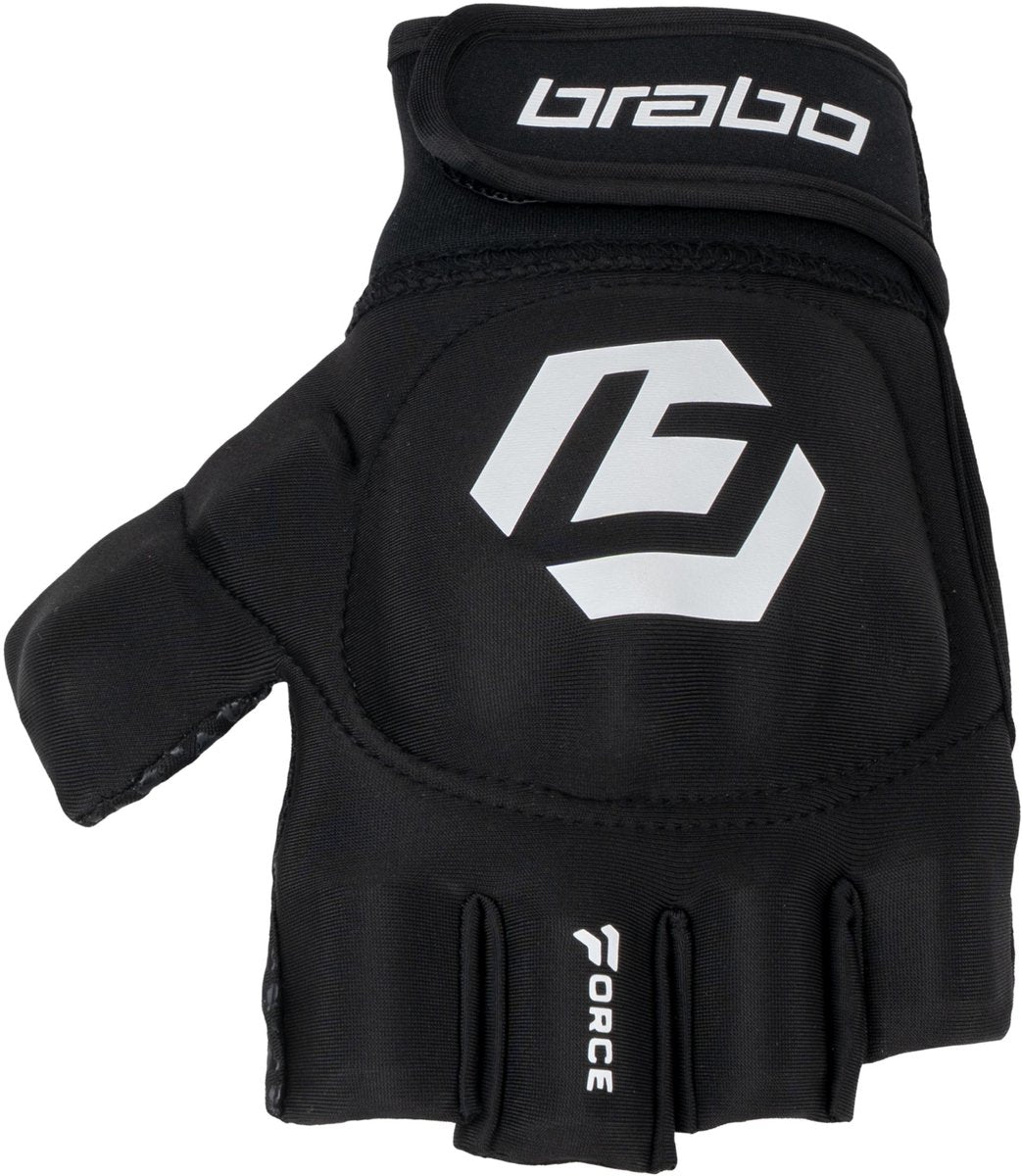 Brabo - Force Player Handschuh Schwarz - Hockeyhandschuh Herren - Schwarz, Weiß