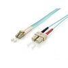 Ausrüstungsausrüstung 255319 Glasfaseradapterkabel, LC SC, Multimode, OM3, 50 125 u, LSOH, 0,5 m, Türkis