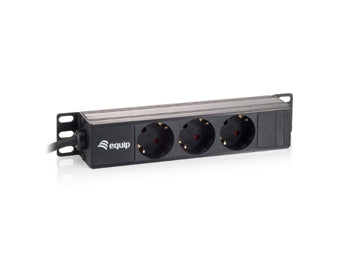 Ausrüstung Ausrüstung 333299 Strip 3bay CEE7 4 W. 1,8 m Kabel, schwarz (10 Zoll)