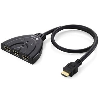 Ausrüstungsausrüstung 332703 3x1 HDMI Switch, 1920 x 1080 Pixel, Full HD, Schwarz