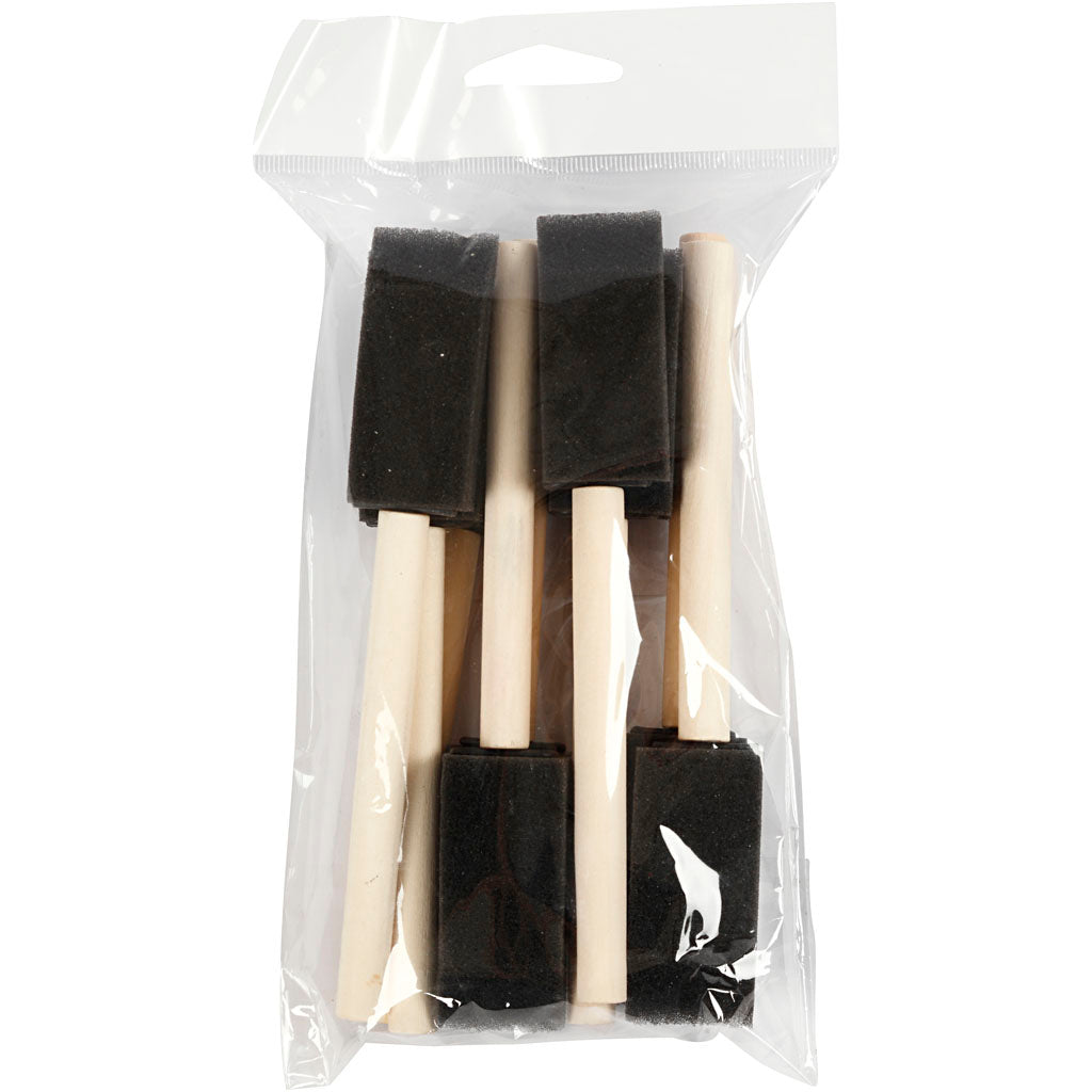 Creativ Company Schaumstoffpinsel, B: 25 mm, 10 Stück, 1 Box
