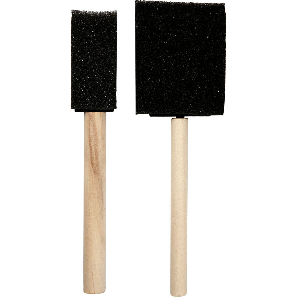 Creativ Company Schaumstoffpinsel, L: 15,5-16 cm, B: 25+50 mm, 2 Stück 1 Box