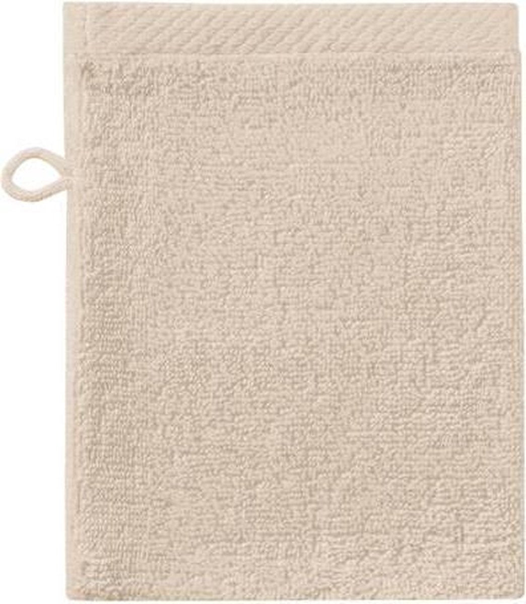 Seepferdchen - rein - 3x Waschlappen - 16x21 cm - Set mit 3 Stück - Sandfarbe