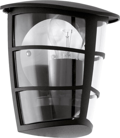Eglo Aloria - Außenbeleuchtung - Wandleuchte - 1 Licht - Schwarz - Klar