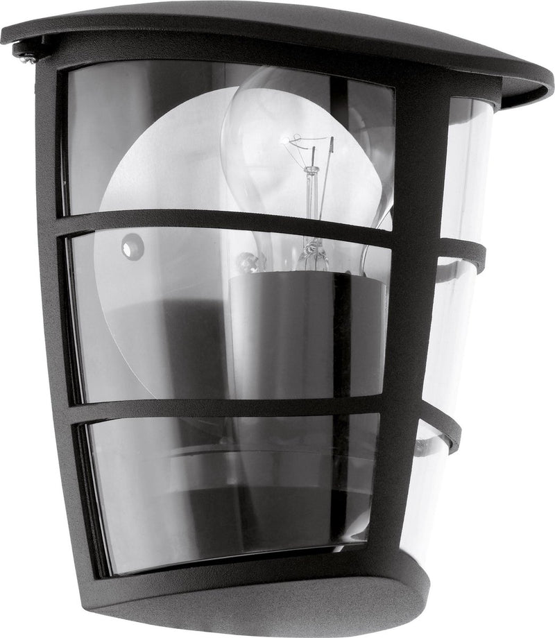 Eglo Aloria - Außenbeleuchtung - Wandleuchte - 1 Licht - Schwarz - Klar