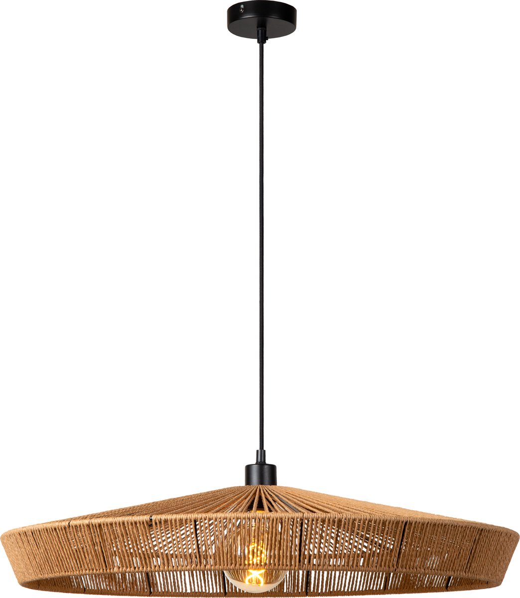 Lucide Yunkai - Hängelampe - ø 70 cm - 1xE27 - Natur - Japandi