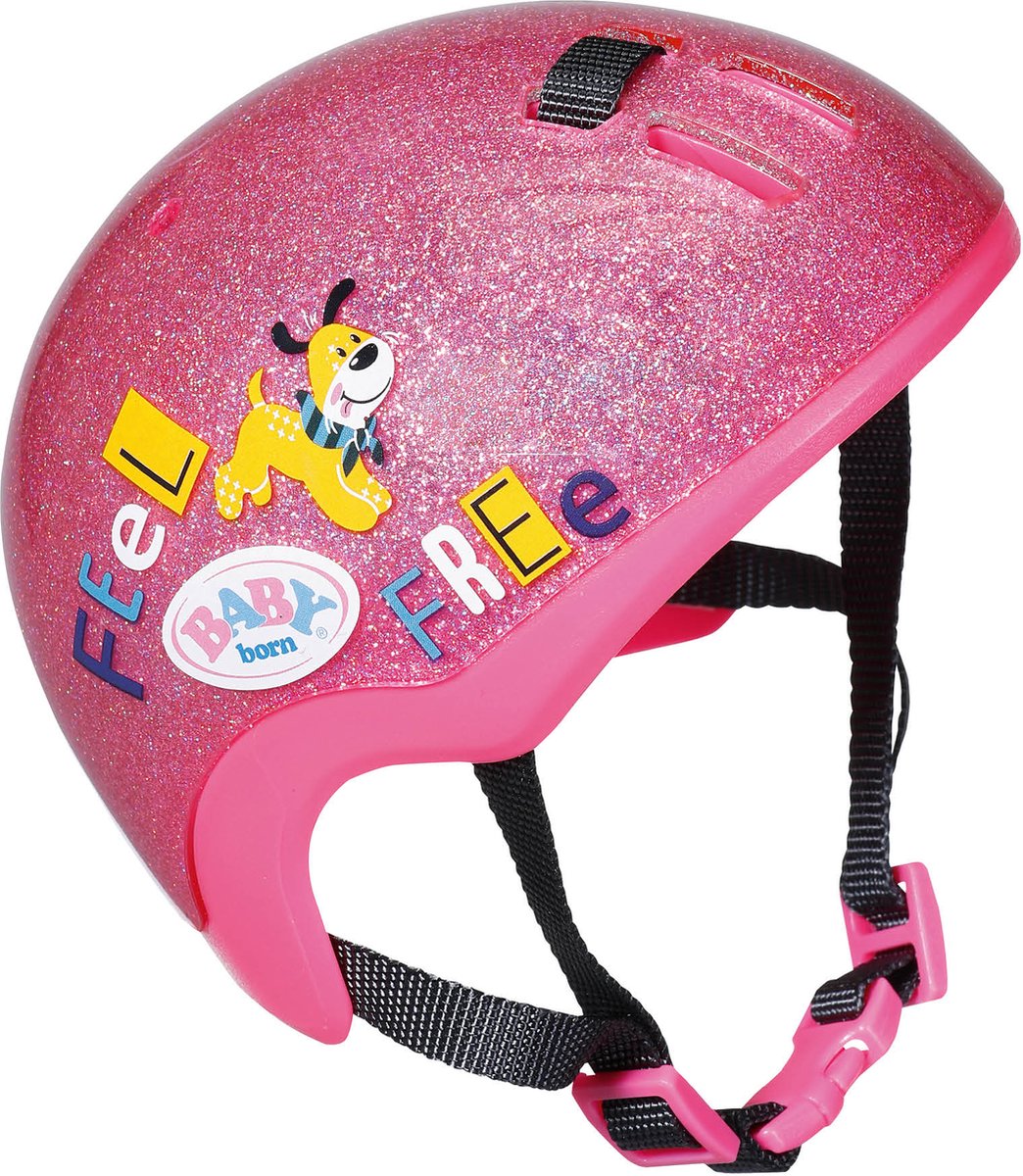 Baby born Fahrradhelm - rosa - mit Glitzer