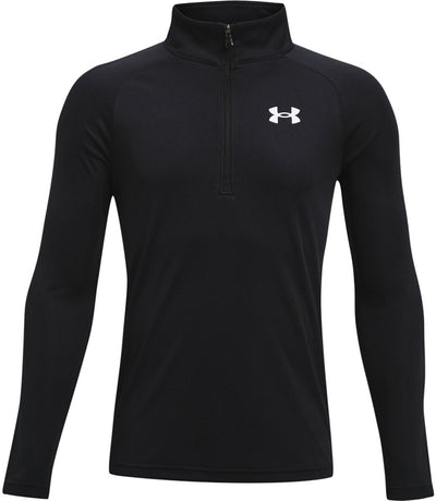 Under Armour UA Tech 2.0 1 - 2 Zip Unisex-Sporttrikot – Schwarz – Weiß