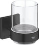 Grohe Quickfix Start Cube Glas mit Halterung – Glas Metall – Mattschwarz