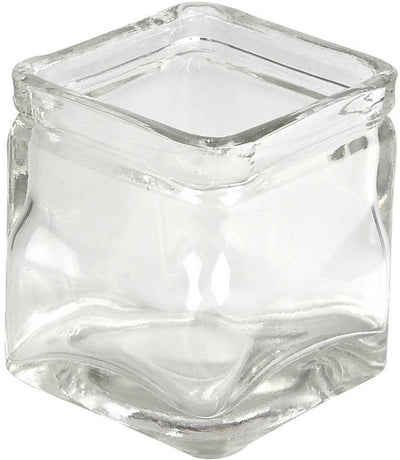 Creativ Company quadratisches Glas, H: 8 cm, Maße 7,5x7,5 cm, 12 Stück 1 Box