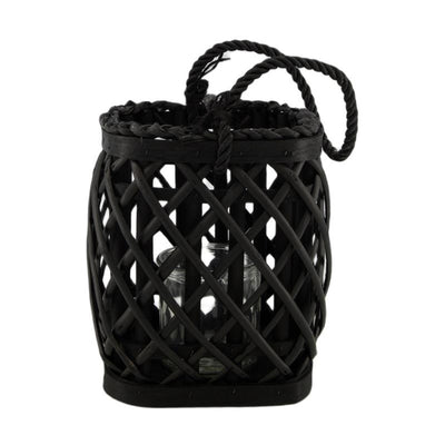 Dijk Natural Collections Laterne Weide 18x18x19,5cm schwarz