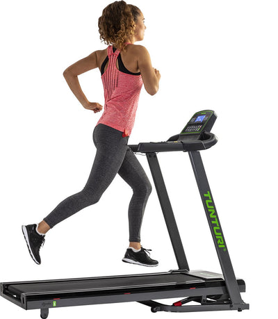 Tunturi Cardio Fit T40 Laufband – klappbar – Laufband mit Bluetooth – 41 Trainingsprogramme – mit elektronischem Neigungswinkel – 1,0 bis 16 km/h – EU-Sicherheitszertifiziert – inkl. kostenlose App