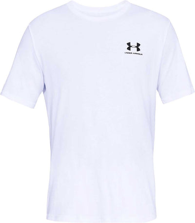 Under armour ua m sportstyle lc ss-wht herren sportshirt – weiß – schwarz