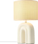 Nordlux Haze-Tischlampe-Keramik-Textil-e27-beige