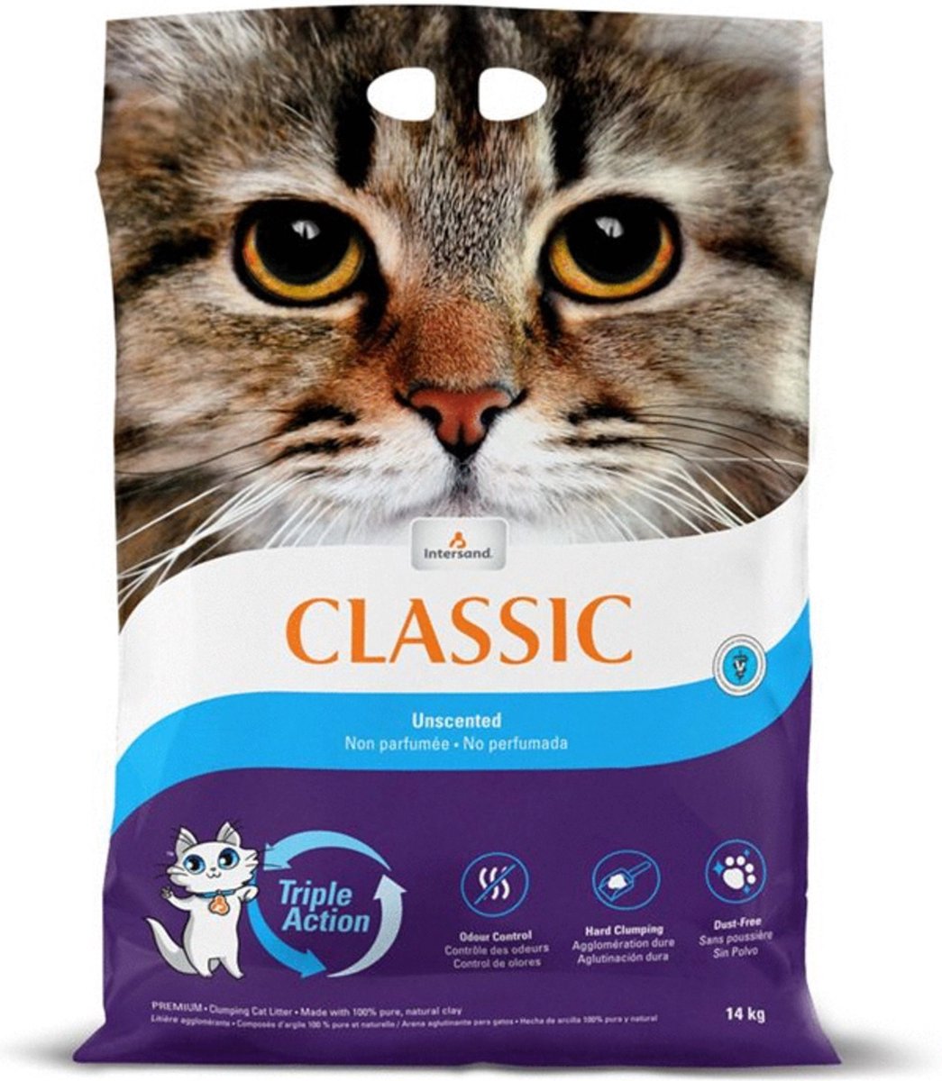 Extrem klassisches, unparfümiertes Katzenstreu – 14 kg