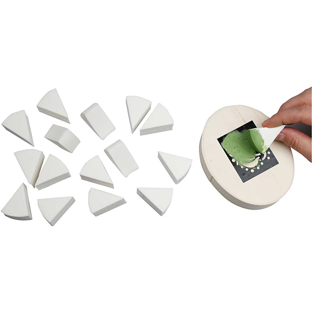 Creativ Company Schwämme, L: 40 mm, B: 25 mm, weiß, 32 Stück 1 Box
