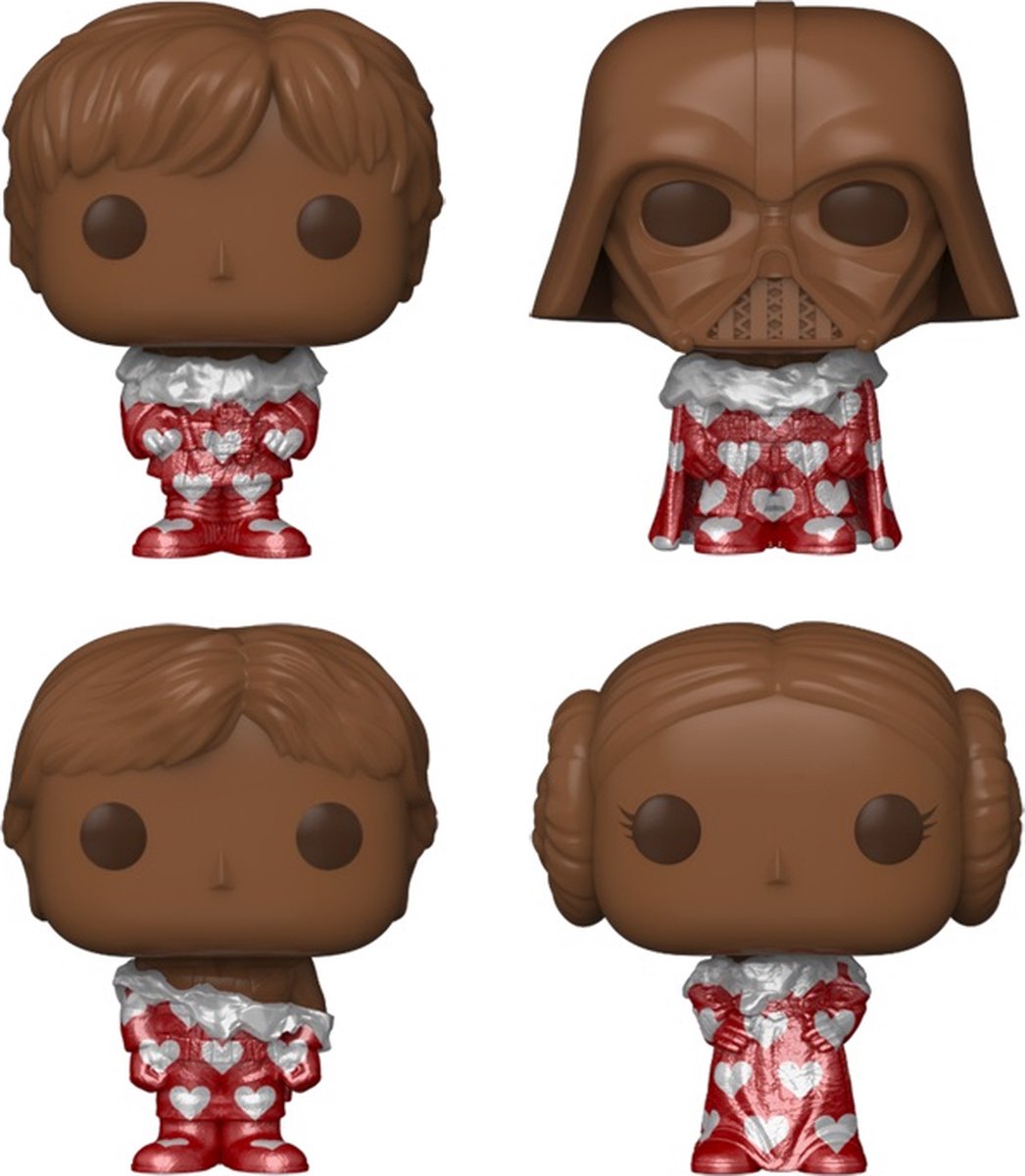 Funko Pocket Pop! Schlüsselanhänger 4er-Pack: Star Wars – Valentins-Schokoladenbox