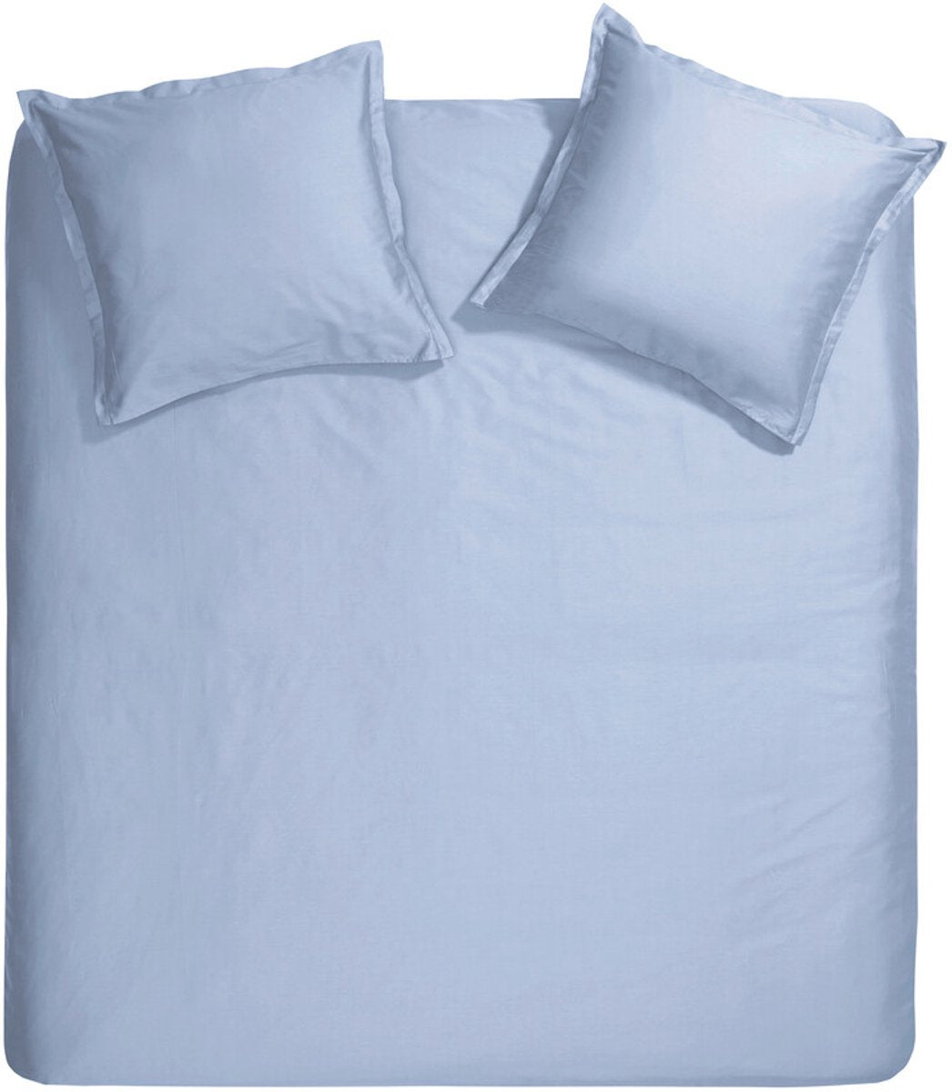 Cinderella Sundays Bettbezug – Einzelbetten – Satin – 240 x 200 220 cm – Hellblau + 2 Kissenbezüge 60 x 70