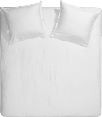 Cinderella-Bettbezug – Einzelbetten – Satin – 240 x 200 x 220 cm – weiß + 2 Kissenbezüge 60 x 70