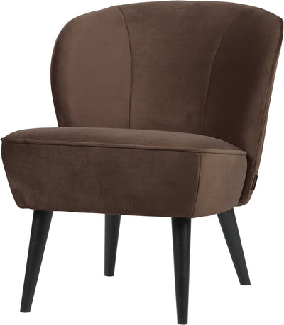 Woood Sara Sessel – Samt – Dunkelbraun – 71 x 59 x 70