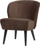 Woood Sara Sessel – Samt – Dunkelbraun – 71 x 59 x 70