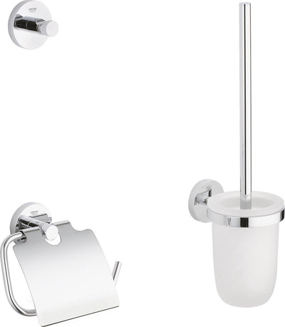 Grohe Essentials Zubehörset - Toilettenpapierhalter - Toilettenbürstengarnitur - Haken