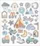 Creativ Company Aufkleber Baby Boy, 1 Blatt