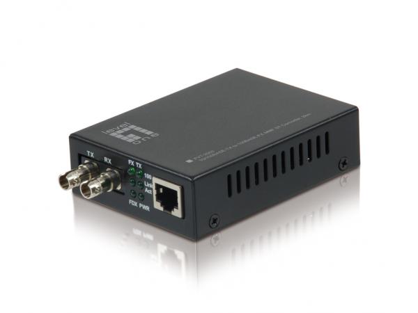 LevelOne LevelOne FVT-2002 RJ45 zum ST Fast Ethernet Media Converter, 100Base-FX MMF ST Multi, 2 km
