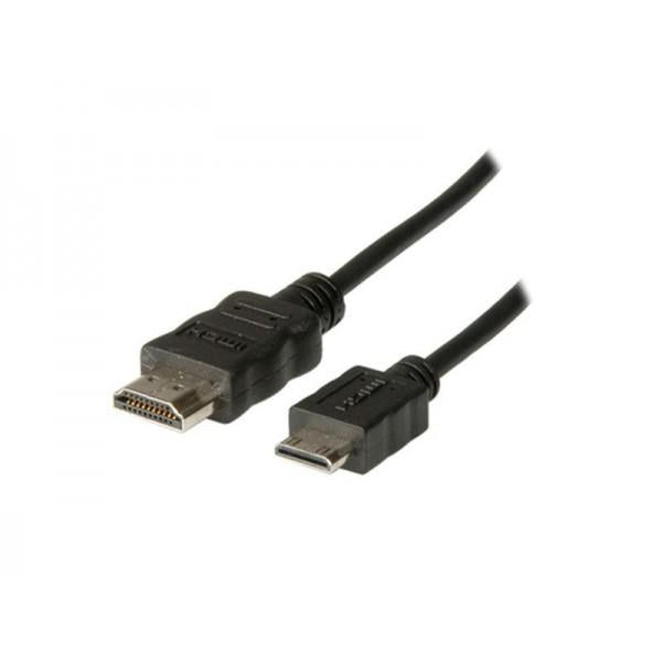 Adj Add. Adjkof21045579 Hochgeschwindigkeit HDMI A V-Kabel, Typ-A> Typ C, M M, gescreent, 2m, schwarz