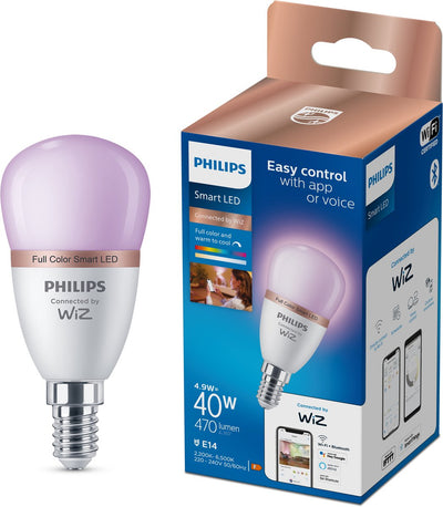 Philips Beleuchtung Philips Smart Lighting – Kugellampe – Intelligente LED-Beleuchtung – farbiges und weißes Licht – E14 – 40 W – matt – WLAN