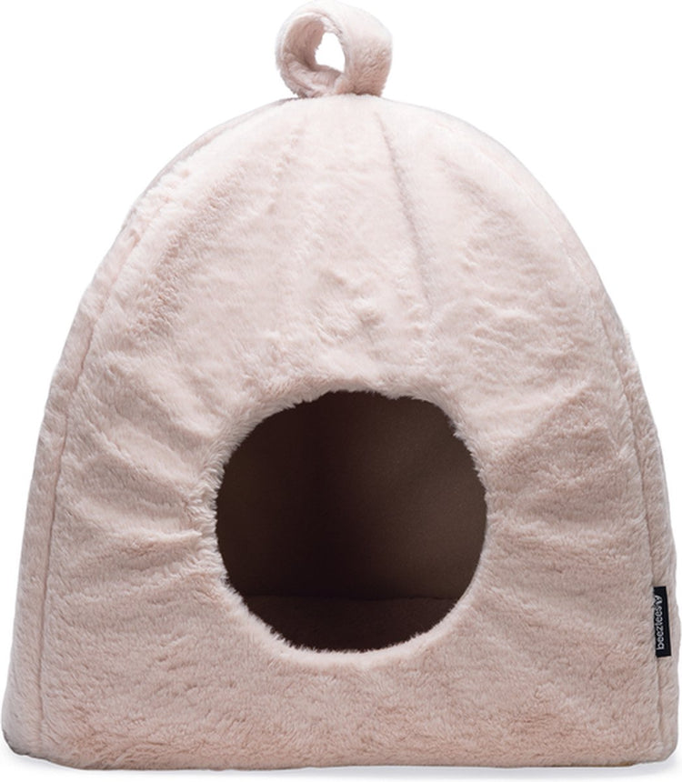 Beeztees Moza – Katzenhaus – Katzenkorb – Plüsch – Rosa – 40 x 40 x 40 cm