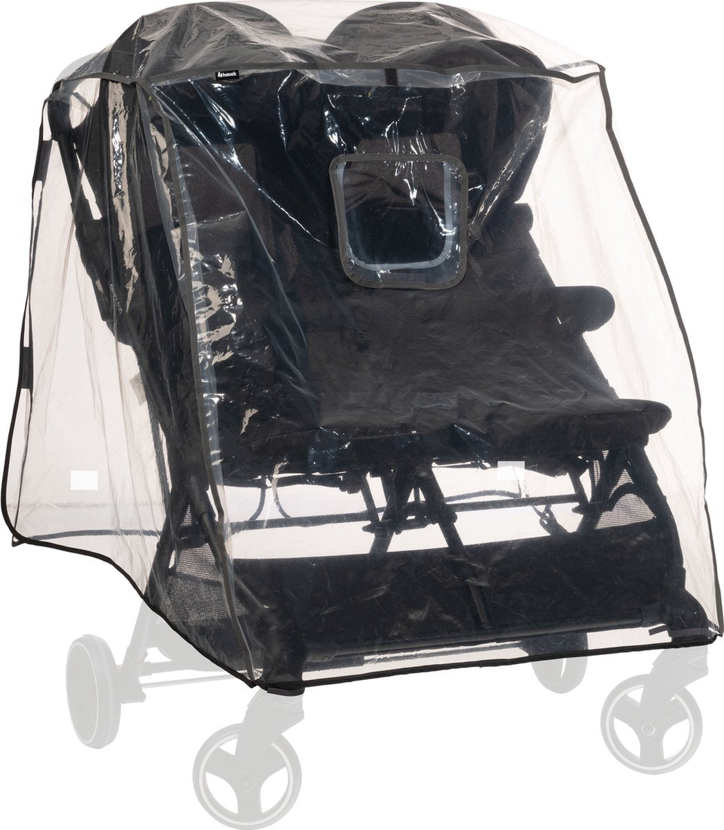 Hauck Kinderwagen-Regenverdeck Duo – Regenschutz – transparent