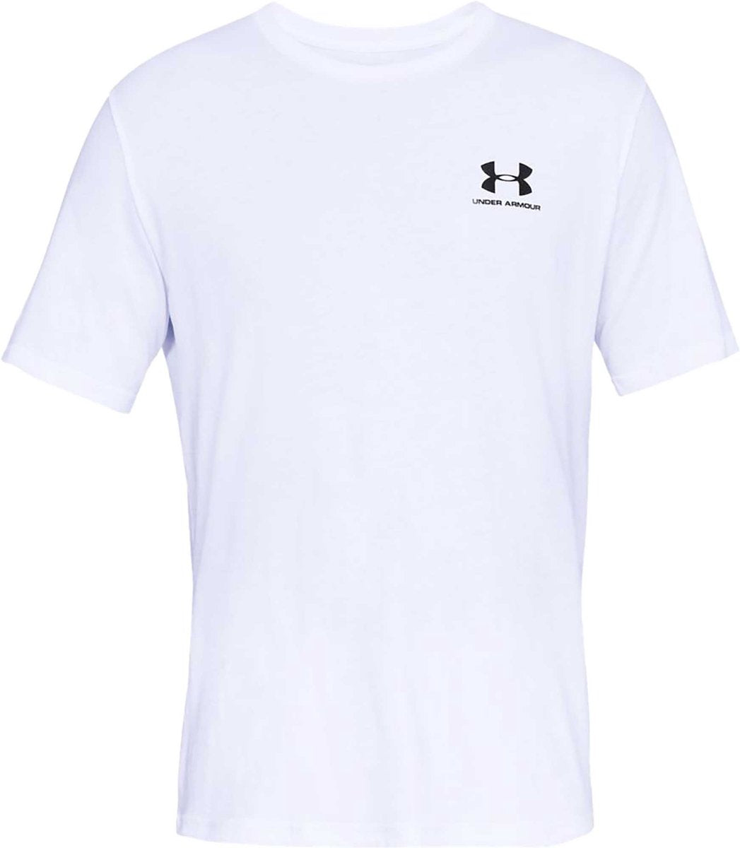 Under Armour UA M Sportstyle LC SS-WHT Herren-Sportshirt – Weiß – Schwarz