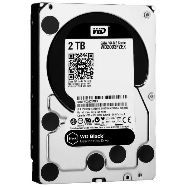 Western Digital Western Digital WD2003Fzex Black Performance Desktop HDD, 2TB, 3,5, SATA3, 64 MB, 7200 U / min, 164 MB s