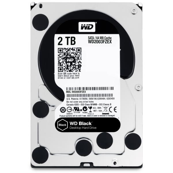 Western Digital Western Digital WD2003Fzex Black Performance Desktop HDD, 2TB, 3,5, SATA3, 64 MB, 7200 U / min, 164 MB s