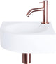 Differnz Cleo Brunnenset - Keramik - Wasserhahn gebogenes rotes Kupfer - 30 x 30 x 10 cm