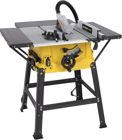 Powerplus elektrische Tischkreissäge powx07595 – 2000 W Säge, ø250 mm – gerade, abgewinkelt, Gehrung – 563 x 583 mm ausziehbarer Tisch – mit 1 Zubehörteil.