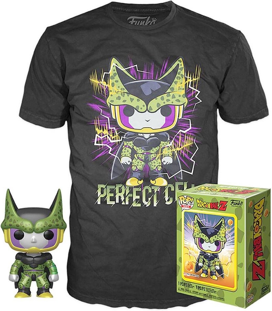 Funko Dragon Ball Z Sammelfigur T-Shirt-Set -l- Pop! Abschlagbox Perfect Cell Black