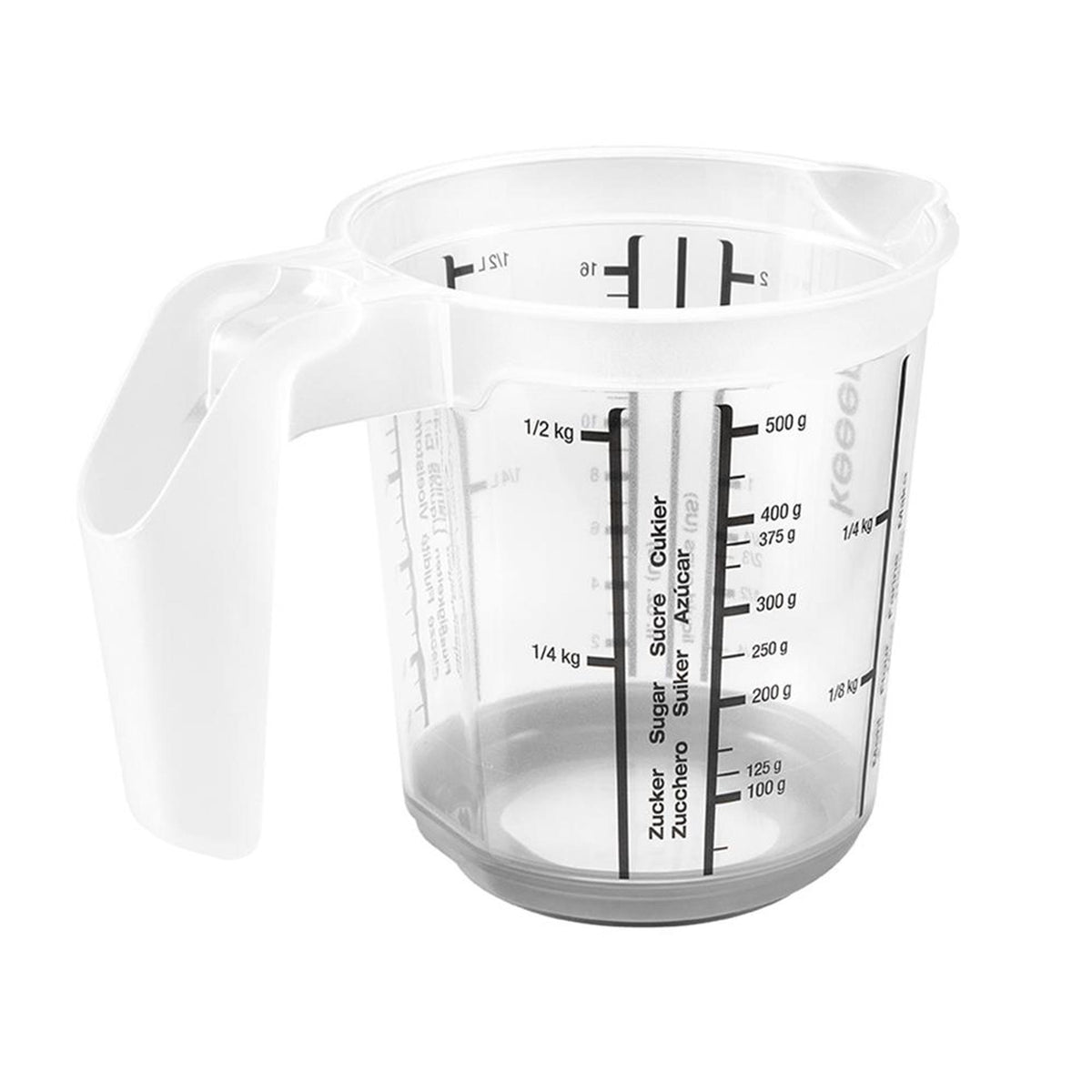 Keeper Messbecher Anti-Rutsch 0,5l grau