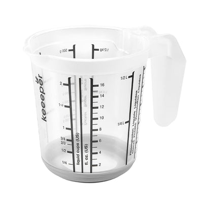Keeper Messbecher Anti-Rutsch 0,5l grau
