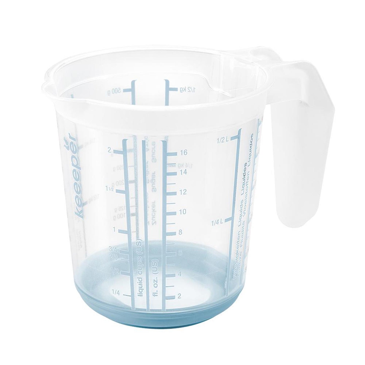 Keeper Messbecher Anti-Rutsch 0,5l blau