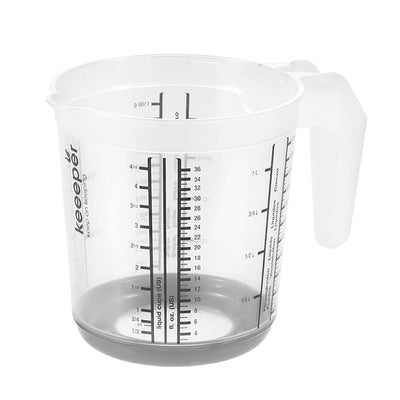 Keeper Messbecher Anti-Rutsch 1l grau