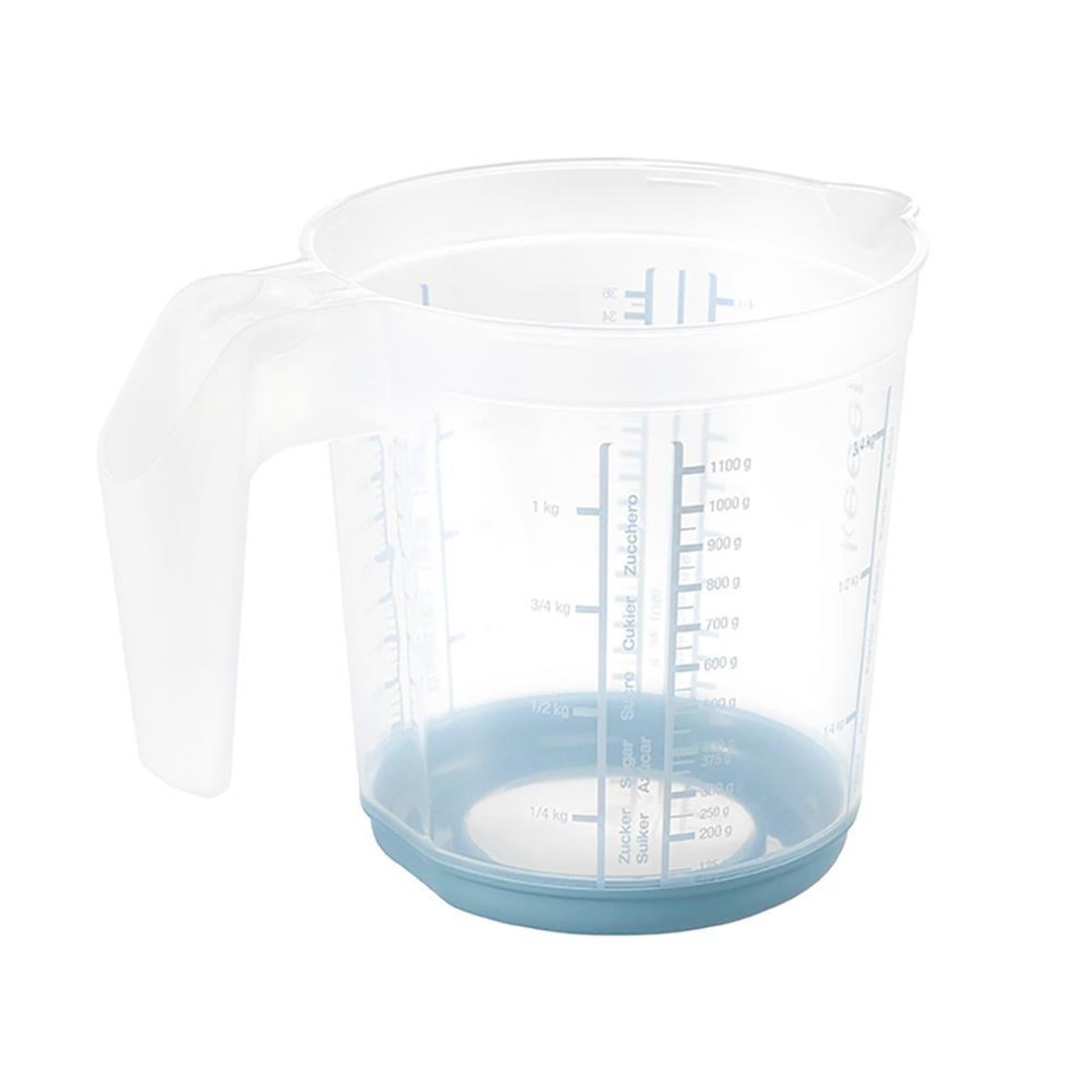 Keeper Messbecher Anti-Rutsch 1l blau