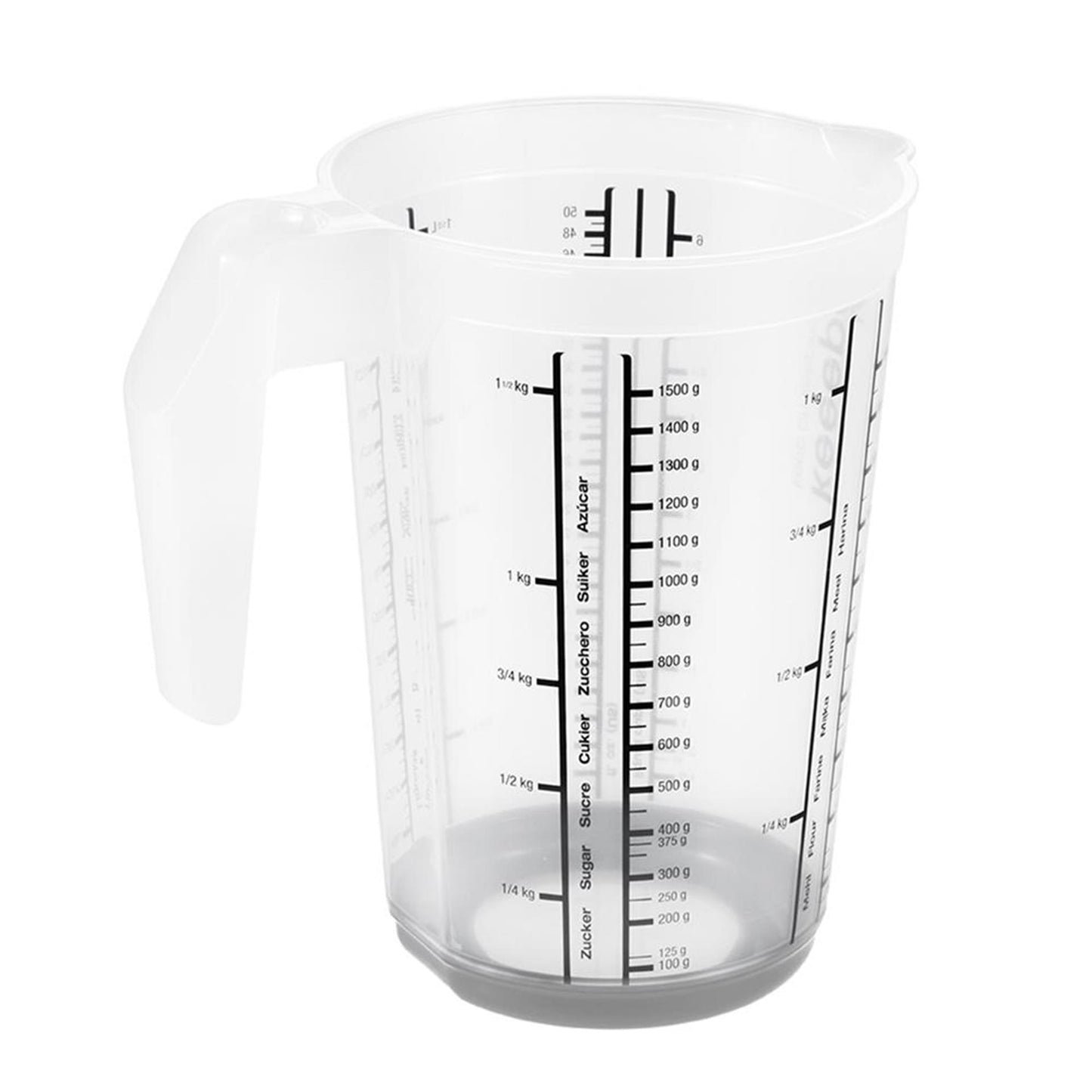Keeper Messbecher Anti-Rutsch 1,5l grau